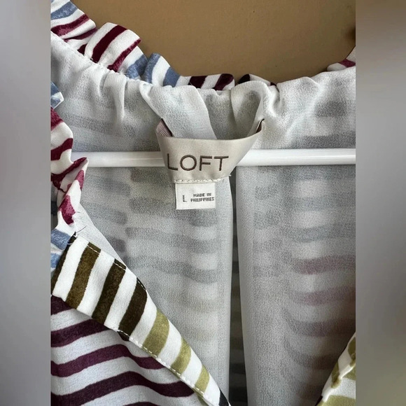 LOFT Stripes Drop Waist Dress - Women's Size Large - Summer 2020 Collection - Picture 2 of 6